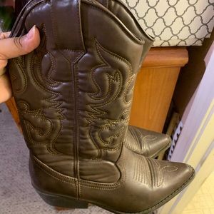 Brown cowboy boots